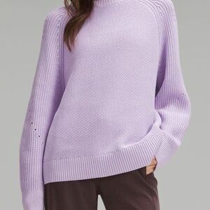 Lululemon Honeycomb Crewneck Sweater in Lilac Ether